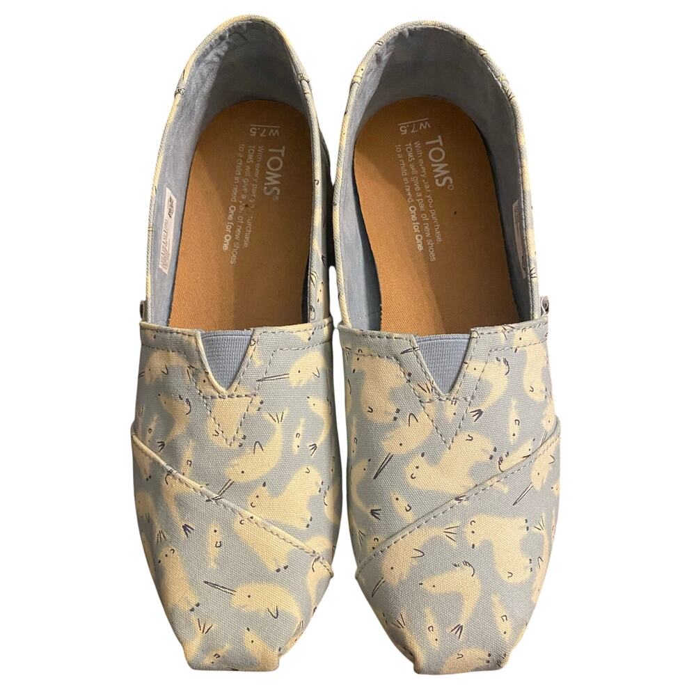 TOMS Classic Alpargata Arctic Animal Narwhal Seal Print Canvas Shoes Women’s 7.5